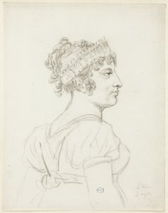 Byst av Caroline Bonaparte, prinsessan Murat, drottningen av Neapel av Jacques Louis David