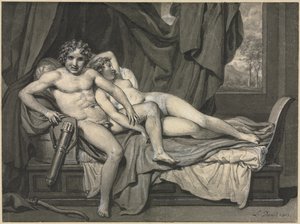 Amor och psyke, 1813. av Jacques Louis David