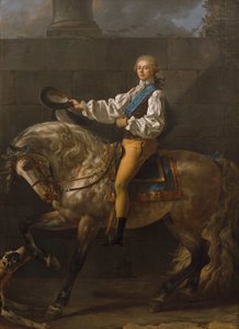 Ridsporträtt av Stanisław Kostka Potocki av Jacques Louis David