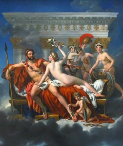 Franska: Mars désarmé par Vénus Mars avväpnad av Venus av Jacques Louis David