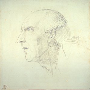 Chef för en gammal man i profil av Jacques Louis David