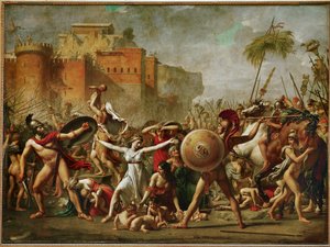 Les Sabines - De sabinska kvinnorna stoppar striden ... av Jacques Louis David