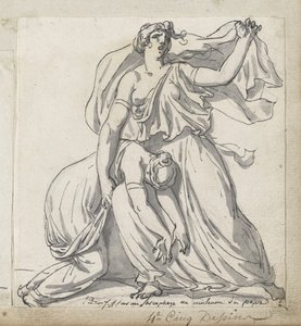 Niobe och hennes dotter av Jacques Louis David