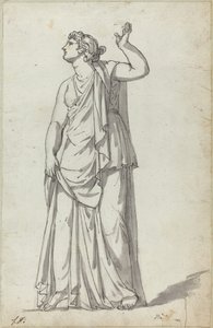 Romersk staty av en musa (Anchyrrhoe) av Jacques Louis David