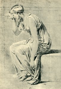Sittande kvinna, sent 1700-tidigt 1800-tal, 1943. av Jacques Louis David