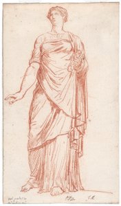 Staty av Flora sedd framifrån, i Palazzo Giustiniani, Rom av Jacques Louis David