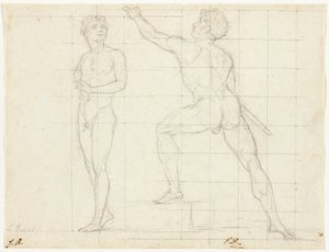 Studie för "The Distribution of the Eagles" av Jacques Louis David