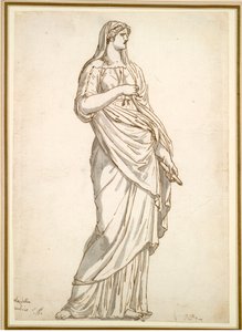 Studie av Sabine-statyn från Villa Medici, ca. 1775-1780. av Jacques Louis David