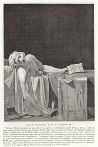 Marats död, 1793 av Jacques Louis David