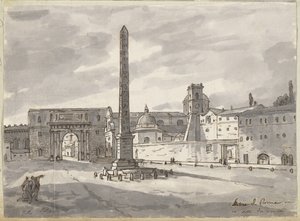 Piazza del Popolo av Jacques Louis David