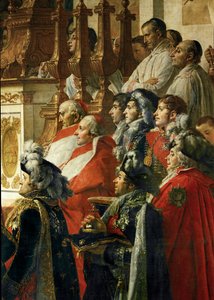 Kröningen av kejsar Napoleon I Bonaparte... av Jacques Louis David