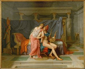 Paris och Helens kärlek... av Jacques Louis David