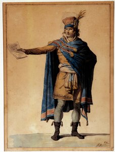 Representanten för folket i tjänst Karaktären förkroppsligar mannen av rättvisa och allmän ordning under den franska revolutionen. Akvarell av Jacques Louis David (1748-1825) 1789 Paris, Musee Carnavalet av Jacques Louis David