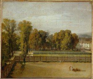 Utsikt över Jardin du Luxembourg i Paris ... av Jacques Louis David