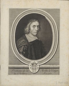 Porträtt av Francois de La Mothe le Vayer 1588-1672, ca. 1695
