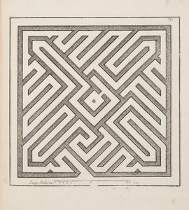 Design för Parterre, från Theatre des Plans et Jardinages, pub.1652 (gravyr)