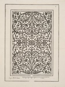 Design för Parterre, från Theatre des Plans et Jardinages, pub.1652 (gravyr)