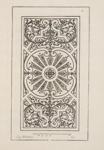 Design för Parterre, från Theatre des Plans et Jardinages, pub.1652 (gravyr)