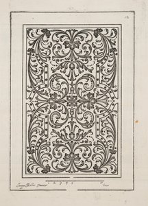 Design för Parterre, från Theatre des Plans et Jardinages, pub.1652 (gravyr)