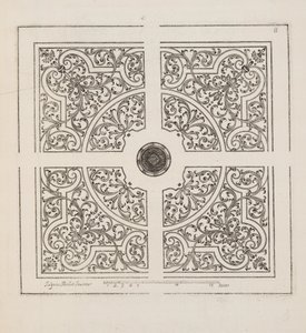 Design för Parterre, från Theatre des Plans et Jardinages, pub.1652 (gravyr)