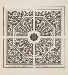 Design för Parterre, från Theatre des Plans et Jardinages, pub.1652 (gravyr)