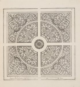 Design för Parterre, från Theatre des Plans et Jardinages, pub.1652 (gravyr)
