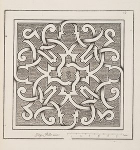 Design för Parterre, från Theatre des Plans et Jardinages, pub.1652