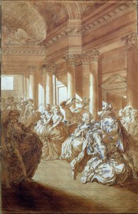 "Han kommer att återlämna dig ren och kysk till din man", scen från akt IV av "Figaros bröllop" av Pierre-Augustin Caron de Beaumarchais (1732-99) 1785
