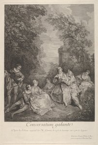 Galant konversationskonversation galante: par deltar i samtal i en trädgård ..., 1743.