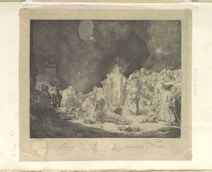 Predikende Christus (De Honderdguldenprent) The Lord Healing the Sick (titel på objekt) Samling av åttiofem originaltryck (serietitel)
