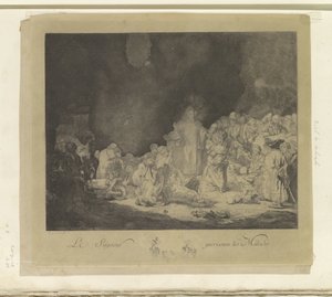 Predikende Christus (De Honderdguldenprent) The Lord Healing the Sick (titel på objekt) Samling av åttiofem originaltryck (serietitel)