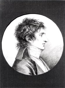 Porträtt av Lucien Bonaparte (1775-1840) ca 1800 (svart krita på veläng) av Jacques Reattu