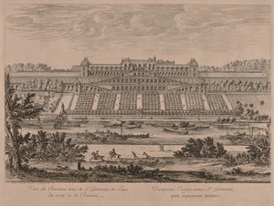 Chateau of St. Germain en Laye från floden av Jacques Rigaud