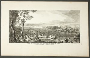 Landskapsvy av Meudon mot Paris av Jacques Rigaud