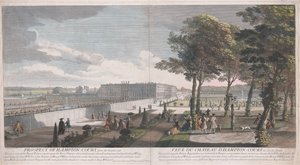 Utsikt över Hampton Court från trädgårdssidan av Jacques Rigaud