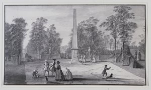 Den stora obelisken, nära den sydvästra ingången till Lord Burlington