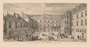 Utsikt över innergården till Château de Blois av Jacques Rigaud
