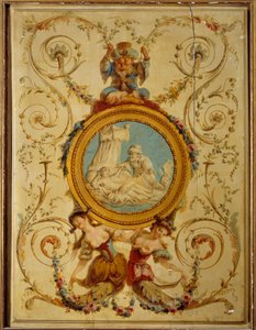 Dekorationspanel av det turkiska kabinettet för greven av Artois i Versailles. Målning på trä av Jacques Rousseau (1630-1693) av Jacques Rousseau