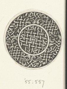Medaljong med flätverk Designa för guldsmeder (serietitel) av Jacques Vauquer