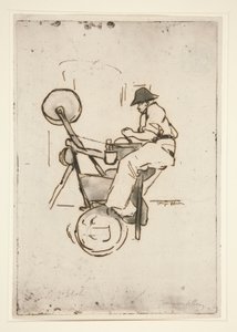 Le r?mouleur (knivsliparen) av Jacques Villon