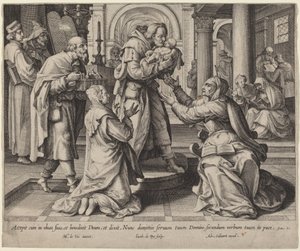 Presentation i templet av Jacques de Bie after Maarten