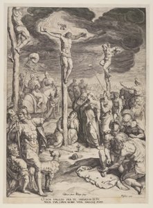 Kristus på korset mellan två tjuvar av Jacques de Gheyn II