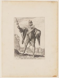 Överstelöjtnant, från officerare och soldater i kejsar Rudolph II:s livgarde av Jacques de Gheyn II