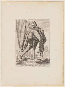 Fanbärare, från officerare och soldater i kejsar Rudolf II:s livgarde av Jacques de Gheyn II