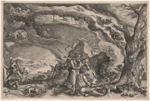 Häxor förbereder sig för sabbat av Jacques de Gheyn II