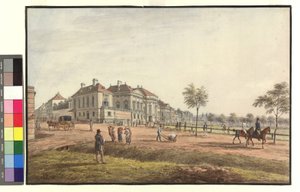 Auerspergska palatset på Josefstädter Glacis av Jakob Alt