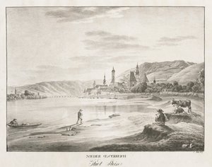 Niederösterreich, Staden Stein, 1819. av Jakob Alt