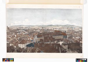 Panorama över Wien mot väster, från Peterskyrkan av Jakob Alt