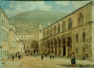Plats i Ragusa (Dubrovnik) av Jakob Alt