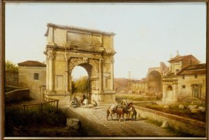 Rom, Titus båge / Målning av Jakob Alt, 19:e århundradet. av Jakob Alt